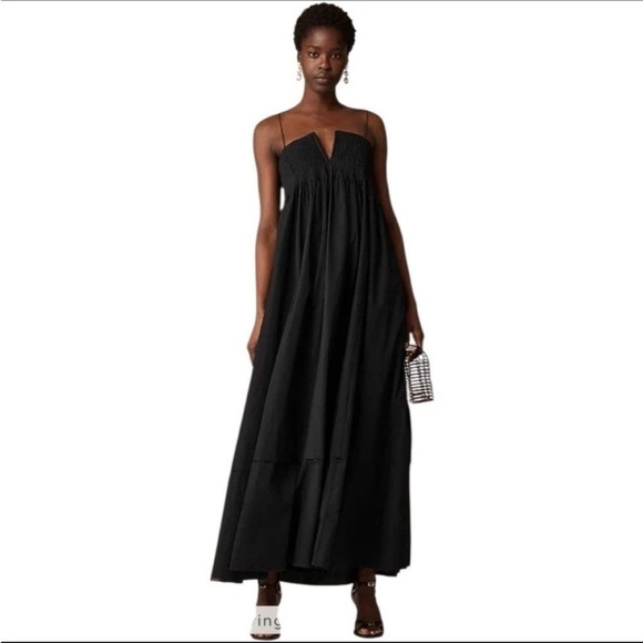 princess polly baby blue dress Blaq Crinkle Satin Lace Slip Dress in Dark Brown